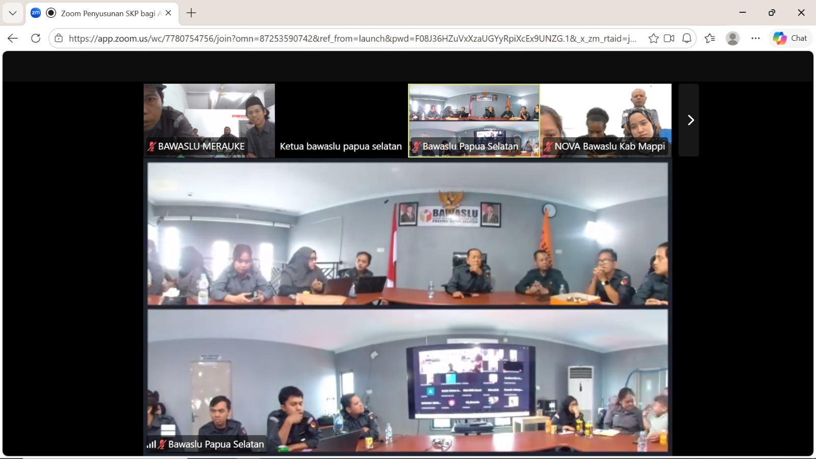 Mantapkan Penyusunan SKP, ASN Sekretariat Bawaslu Merauke Ikuti Sosialisasi via Zoom