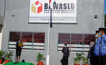 UPACARA BENDERA 17 AGUSTUS 2020 OLEH BAWASLU KABUPATEN MERAUKE
