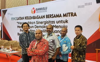 Ketua dan Anggota Bawaslu Merauke hadiri kegiatan penguatan kelembagaan di Hotel Swiss Bel