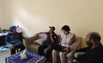 KONSOLIDASI DAN UJI PETIK BAWASLU MERAUKE BERSAMA KASI PELAYANAN DAN KEPALA KAMPUNG IMBUTI DISTRIK MERAUKE